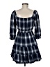Lulus 100% Polyester Plaid Blue Casual Dress Size M - photo 2