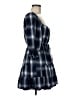 Lulus 100% Polyester Plaid Blue Casual Dress Size M - photo 4
