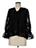 French Connection 100% Polyester Black 3/4 Sleeve Blouse Size M - photo 1