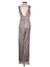 City Triangles Metallic Silver Jumpsuit Size 3 - photo 2