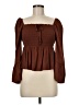 Mi ami 100% Polyester Brown 3/4 Sleeve Blouse Size M - photo 1