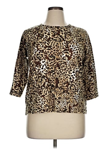 AK Anne Klein 3/4 Sleeve T-Shirt (view 1)