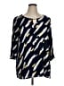 JM Collection 100% Rayon Black 3/4 Sleeve Blouse Size 1X - photo 1