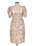 H&M Floral Tan Casual Dress Size L - photo 2