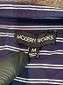 Assorted Brands Stripes Blue Long Sleeve Button-Down Shirt Size M - photo 7