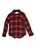 Justice Plaid Red Long Sleeve Button-Down Shirt Size 14 - photo 1
