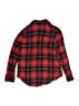 Justice Plaid Red Long Sleeve Button-Down Shirt Size 14 - photo 2