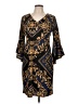 Olivia Matthews Paisley Blue Cocktail Dress Size L (petite) - photo 1