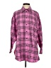 Zara Plaid Pink Long Sleeve Button-Down Shirt Size S - photo 1