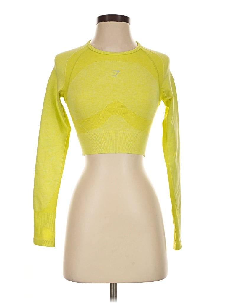 Pre-owned Gymshark Long Sleeve T-shirt In Yellow