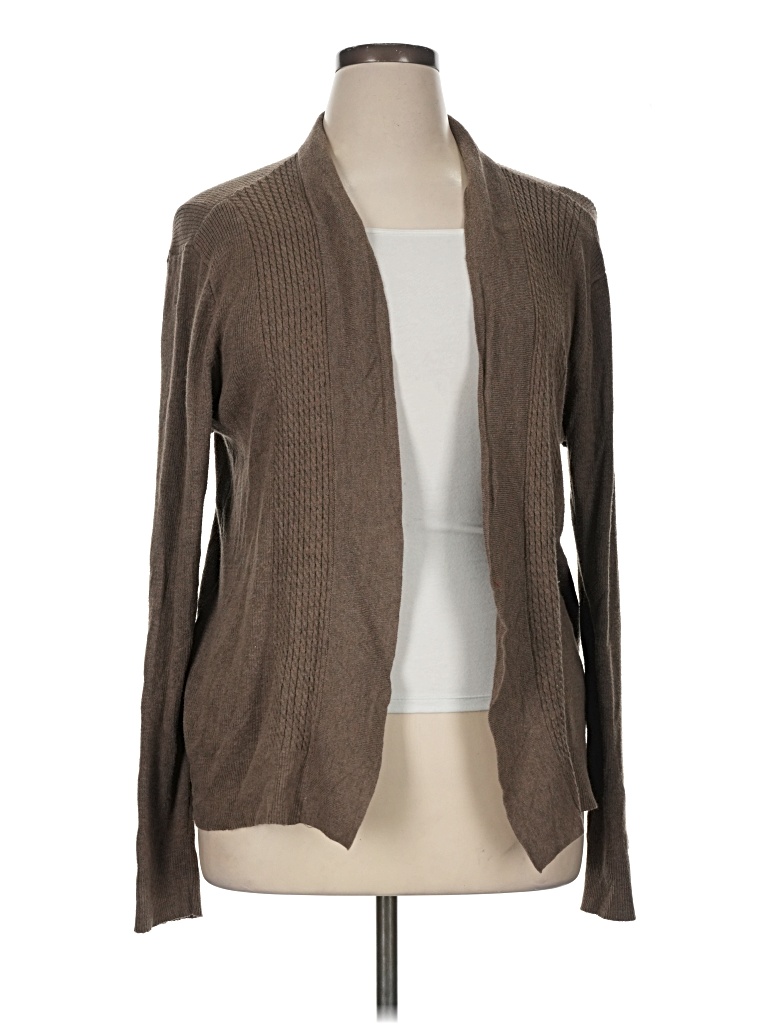 Pre-owned Liz Claiborne Cardigan Sweater In Brown