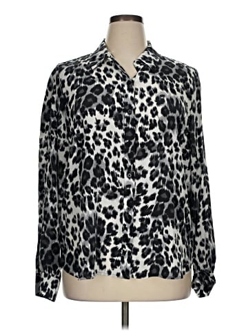 Diane von Furstenberg Long Sleeve Silk Top (view 1)