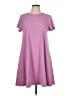 Architect Solid Purple Casual Dress Size L - photo 1