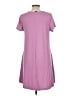 Architect Solid Purple Casual Dress Size L - photo 2