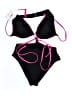 Cupshe Hearts Black Two Piece Swimsuit Size M - photo 1