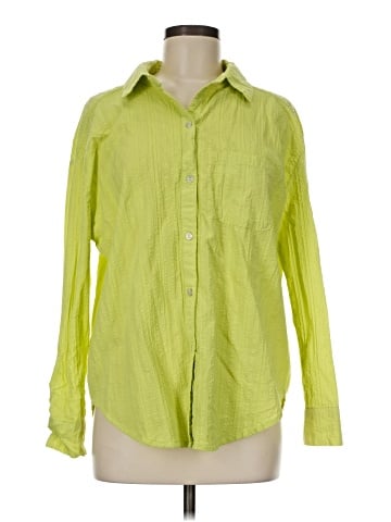Time and Tru Long Sleeve Button-Down Shirt (view 1)