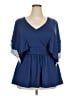 Kiyonna Blue Short Sleeve Blouse Size 2X Plus - photo 1