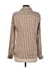MICHAEL Michael Kors 100% Polyester Print Brown Long Sleeve Blouse Size M - photo 2