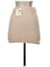 Flat White Solid Tan Casual Skirt Size XS - photo 2