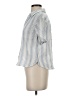 L.L.Bean 100% Cotton Stripes Blue Short Sleeve Blouse Size XS - photo 5