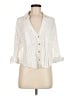 Love Notes Stripes Ivory 3/4 Sleeve Button-Down Shirt Size M - photo 1