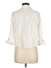 Love Notes Stripes Ivory 3/4 Sleeve Button-Down Shirt Size M - photo 2