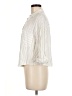 Love Notes Stripes Ivory 3/4 Sleeve Button-Down Shirt Size M - photo 5