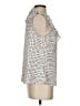 CAbi 100% Polyester Silver Sleeveless Blouse Size S - photo 4