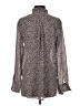 Ann Taylor LOFT Gray Long Sleeve Blouse Size S - photo 2