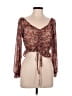 Willow & Root Brown 3/4 Sleeve Blouse Size M - photo 1
