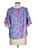 Joy Joy 100% Polyester Blue 3/4 Sleeve Blouse Size L - photo 2