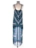Derek Heart 100% Polyester Print Blue Casual Dress Size S - photo 2