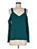 Cooper & Ella 100% Polyester Teal Long Sleeve Blouse Size Med (2) - photo 1