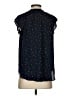 Ann Taylor LOFT 100% Polyester Stars Black Sleeveless Blouse Size S - photo 2