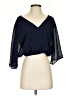 Luvamia 100% Polyester Blue 3/4 Sleeve Blouse Size S - photo 1