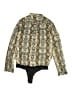 Olivaceous Animal Print Gold Bodysuit Size L - photo 2