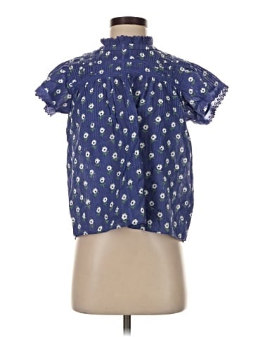Ophelia & Indigo Short Sleeve Blouse (view 1)
