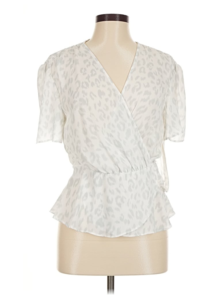 Pre-owned Chelsea28 Short Sleeve Blouse In Ivory