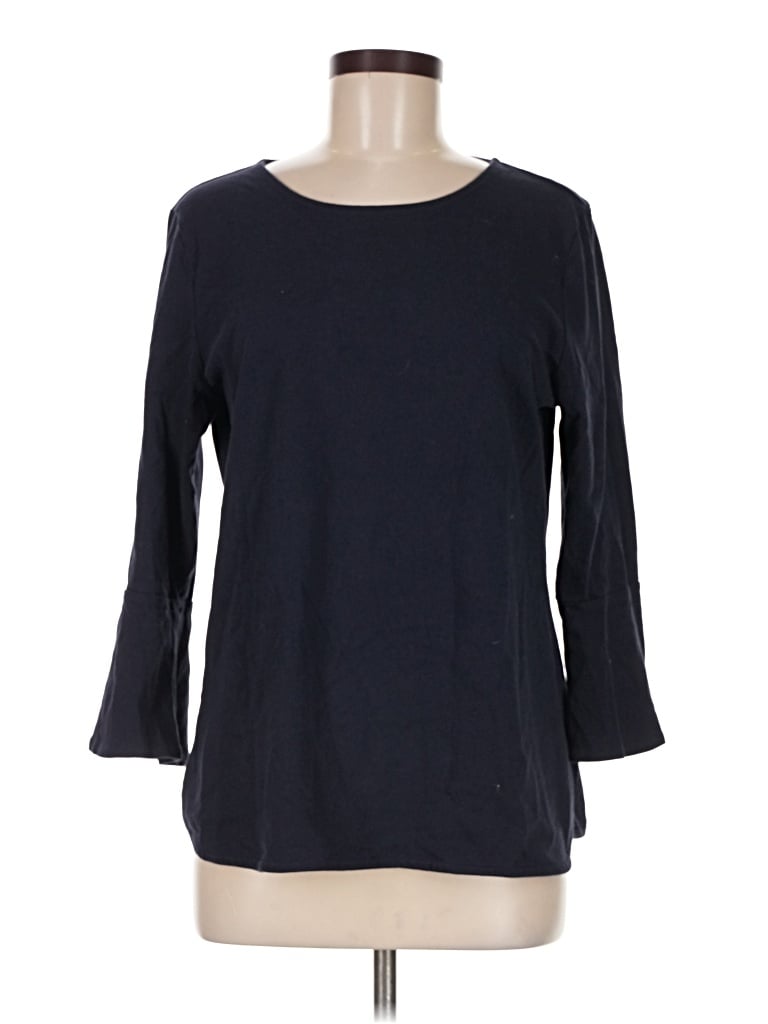 Pre-owned Talbots Outlet 3/4 Sleeve T-shirt In Blue