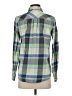 J.Crew 100% Cotton Plaid Green Long Sleeve Button-Down Shirt Size 2 - photo 2