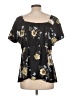 Torrid Black Short Sleeve Blouse Size Lg Plus (0) - photo 2
