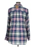 Joules 100% Viscose Plaid Blue Long Sleeve Button-Down Shirt Size 14 - photo 2