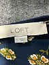 Ann Taylor LOFT 100% Cotton Floral Blue Pullover Sweater Size L - photo 7