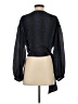 Ramy Brook 100% Silk Black Long Sleeve Silk Top Size XS - photo 2