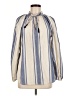 Natalie Martin Blue Long Sleeve Blouse Size M - photo 1
