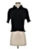 colsie 100% Polyester Black Short Sleeve Blouse Size XS - photo 1