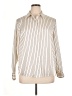 Old Navy 100% Polyester Stripes Ivory Long Sleeve Blouse Size XL - photo 1