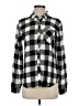 Maurices Checkered-gingham Black Long Sleeve Button-Down Shirt Size S - photo 1