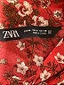 Zara Floral Red 3/4 Sleeve Blouse Size M - photo 7