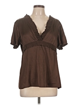 Bcbgmaxazria Short Sleeve Silk Top